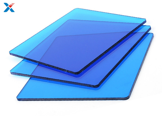 acheter Polycarbonate de perspex couvrant la résistance à l'impact bleue transparente de feuille online manufacture