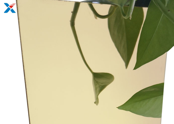 acheter la feuille acrylique de miroir d'or de 1mm a dur enduit le plat extérieur de perspex online manufacture