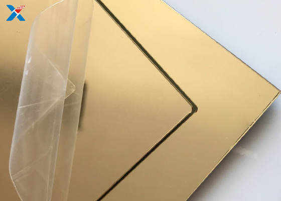 acheter Panneau en verre de Plexi de miroir de mur décoratif 2mm acrylique d'or de feuille online manufacture