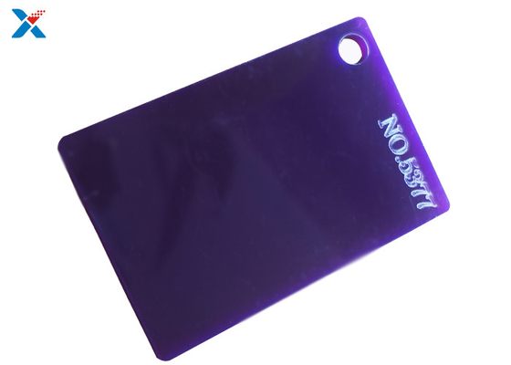Densité en plastique de la feuille 1.2g/cm3 de couleur pourpre translucide de plexiglass