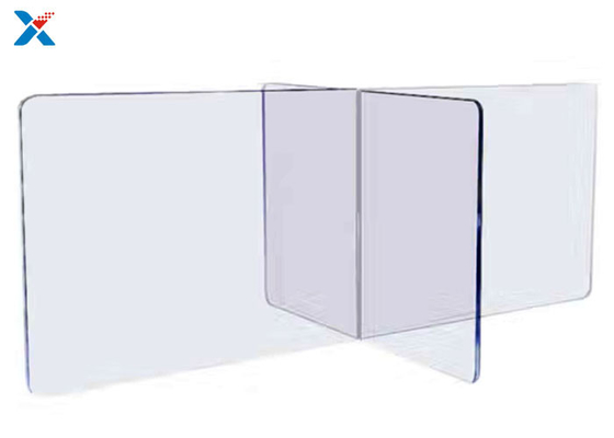 Barrières de protection des caissiers Feuilles acryliques transparentes pour pare-éternuements